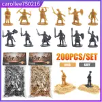 200PCS PLASTIC MEDIEVAL KNIGHT SOLDIERS MODEL TOYS ARMY MEN