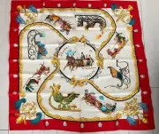 Hermes Scarf Carriage Sleigh Bell Made in France 002