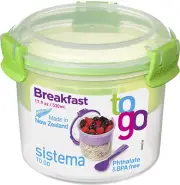 Sistema to GO 21355 Breakfast 530Ml Food Storage Container, Assorted Colours,...