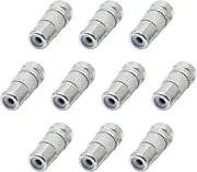tunghey 10Pack Ata-ri Adapter, Phono RCA Female to F Type Male RF Connector Coaxial Adapter for Ata-ri 2600/7800 Se-ga/Col-eco/Com-modore Game System