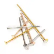 Flat Head Pins Headpins Accessories Jewelry Findings Brooch Making 200Pcs/Lot
