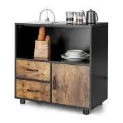 Giantex Storage Cabinet Sideboard File Table Organizer Shelf w/ Drawers Kitchen
