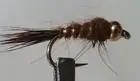1 Dozen - BH Brown Hare's Ear - Wet Nymph Fly - Trout