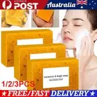 1-5PCS Lemon Turmeric Kojic Acid Soap Turmeric Soap Bar Face and Body Care Soap