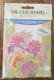 Amscan Paper Sherbet Birthday Die-Cuts Shapes Gifts Balloons Flowers Scrapbook