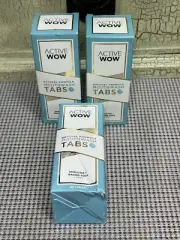 3X ACTIVE WOW Mouthwash Tabs with Baking Soda, Mint & Spirulina, 60 TABLETS