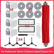 For Roborock Qrevo S/Qrevo MaxV/Qrevo Pro Main Side Brush Hepa Filter Mop Cloth Replacement Parts Ac