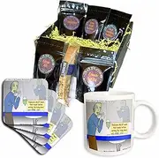 3dRose cgb_3805_1 Halloween-Zombie Restaurant Warnings-Coffee Gift Basket, Multicolor