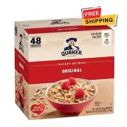 Quaker Instant Oatmeal, Original – 48 Individual Packets (0.98 oz Each)
