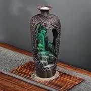 REAHOME Resin Backflow Incense Burner Sticks Incense Waterfall with 20 Beauty Backflow Incense Sticks for Meditation Decoration Home Office Yoga Spa（Max Size 7.7in*3.9in）