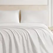[The Sheet Lab] Cloud Embrace Sateen Sheet Set 100% Cotton 4-Piece Queen White