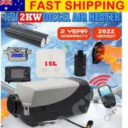 12V 2KW Diesel Air Heater Tank Remote Control Thermostat Caravan Motorhome 15L