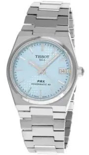 TISSOT PRX Powermatic 80 35MM Ice Blue Dial SS Women's Watch T137.207.11.351.00