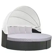 Outdoor Daybed Cushion Cover, 66" Replacement Daybed Cover with Elastic Grey
