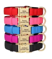 AU Waterproof Personalised Dog Collar Nylon Soft Padded Custom Name ID Engraved