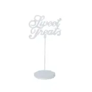 Sweet Treats White Calligraphy Sign, Home Decor, 1 Piece