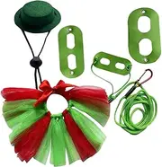 Parliky Unique Lizard Xmas 3pcs Tulle Hat Leash for Bearded Dragons Geckos Reptile Decor Christmas Lizard Leash