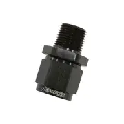 Aeroflow Male NPT To Female AN Straight Nut and Fitting 1/8" To -6 AN Black