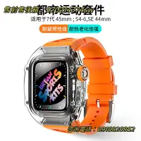 在飛比找樂天市場購物網優惠-~適用AppleWatch7表帶全透明表殼iWatchS7蘋