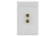 PRO2 PRO1030 1 way 2 Terminal Speaker Wall Plate 2X Banana Sockets Suit Clipsal