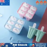 Silicone Ice Cream Mould Block 6 Cavity Frozen Molds Icy Pole Jelly Popsicle RL
