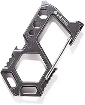 Carabiner Keychain Stainless Steel Multitool - 12 in 1 Tactical Emergency Survival Gear - Bottle Opener, Wrench, Screw Drivers, Key Clip, Glass Breaker, EDC Pocket and Backpack Tool