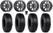 ITP Inertia Bdlk 15" Wheels Bk +40mm 30" Intersect Tires Polaris Ranger XP 9/1K