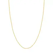 1.50MM ROUND WHEAT CHAIN NECKLACE REAL 14K YELLOW GOLD