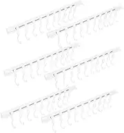 iplusmile 6 Sets Sliding Rail Hooks No-Drill Adhesive Wall Hooks Multi-Purpose S Hanger for Utensils Pots and Pans Kitchen and Bathroom Wall Hangers