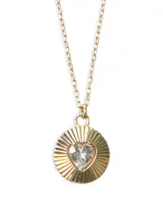 Argento Vivo Cubic Zirconia Heart Pendant Necklace, 16-18