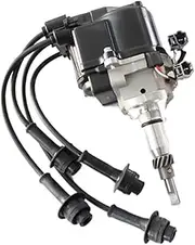 4Y Distributor(Electronic triggering) Compatible with TOYOTA Forklift 8FGU15 4Y 2.2L L4 2P+2P 19040-78150 FDW-495E 1979-1988