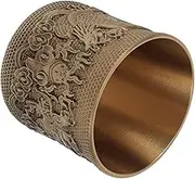 BEBEMOKO Chinese Style Copper Tea Cup with Embossment Vintage Brass Tea Mug for Office Decor Home Bar Weddings and Parties Occasion