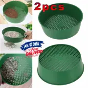 2Pcs Garden Sieve Composy Soil Sand Green Stone Mesh Small Gravel Soil Sieve AU