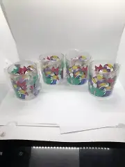 Toucan tropical tumblers plastic vintage Taiwan lot of 4 NIP 80s or 90s