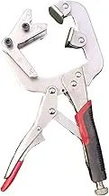 Welding C Clamp Pliers,C-Clamp Locking with Swivel Pads Heavy Duty Pliers | High-Strength Woodworking Hand Tool for Metalworking Electrician Maintenance