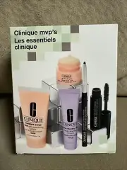 $37 CLINIQUE MVP’S Les Essentiels 5-piece Travel Essentials - New In Box