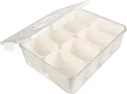 PAMINGONO Handle Divided Snack Storage Box Compartment Portable Container for Dried Fruits Nuts Candies for Picnics Parties and Everyday Use Household Snack Organizer
