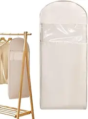 [Generic] Garment Bags - Coat Storage Organizer | Waterproof Clothes Cover | Hangable Space Saver Dustproof Protective With Self Compression Zipper For Jackets Shirts Sweater Clothing Travel