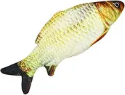 BESPORTBLE 1pc Creative Fish Doll Artificial Fish Toy Plush Toy Adorable Playing Doll for Cat (Common Style Grass)