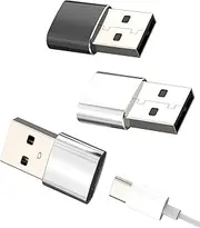 USB C Female to USB Male Adapter(3 Pack)for Apple iPhone16 15 Pro Max for iPad Data Transfer OTG 3.0 Converter Compatible With Samsung S24 USB-C Flash Drive Type C Power Cable Charger Plug Accessories