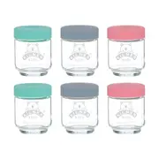 Kids Glass Jars With Silicon Lids, Set of 6 - 190mL