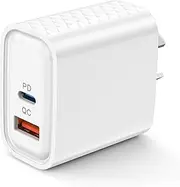 USBC Wall Charger, 30W Dual Port USB A & USB C Fast Charging Adapter for iPhone 16 15 14 Pro Max, PD3.0 Power Delivery Adapter Fast Charger Type C Wall Charger Plug for Galaxy Z Fold6, Z Flip6