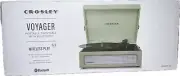 Crosley CR8017B-SA Voyager Vintage Portable Vinyl Record Player Turntable wit...