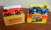 Matchbox MB 18 & MB 33, Fire Engine & Utility Truck Mint with Boxes, PRICE CUT !