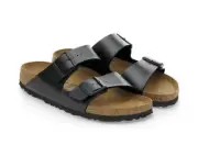 Birkenstock Arizona Birko-Flor® Embossed sandals shiny lizard black EU 38 medium