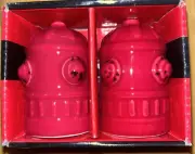Vintage Collection Fire Hydrant Salt & Pepper Shakers Ceramic new in pkg
