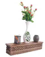 Handmade Wooden Wall Bracket wall Decoration Wall Shelf/Shelves Light Brown