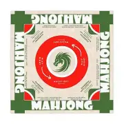 Bold Red and Green Mahjong Mat Tablecloth, Size 30x30