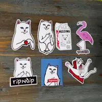 在飛比找ETMall東森購物網優惠-中指貓ripndip 潮牌旅行箱貼紙筆記本電腦貼紙滑板自行車