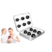 6 Pairs For Airpods Pro Replacement Memory Foam Ear Tips With Noise Reduction Hole-Black